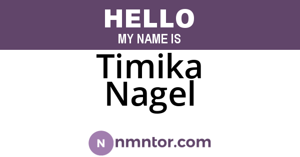 Timika Nagel