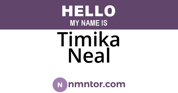 Timika Neal