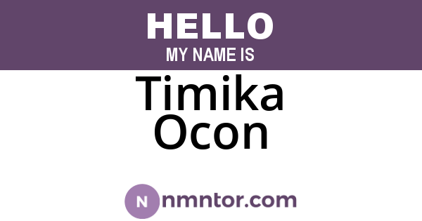 Timika Ocon