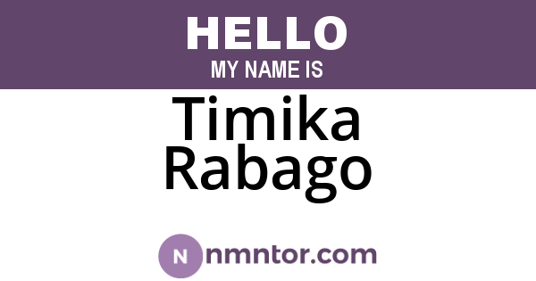 Timika Rabago