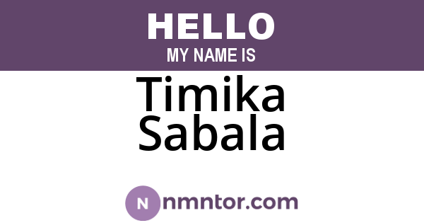 Timika Sabala