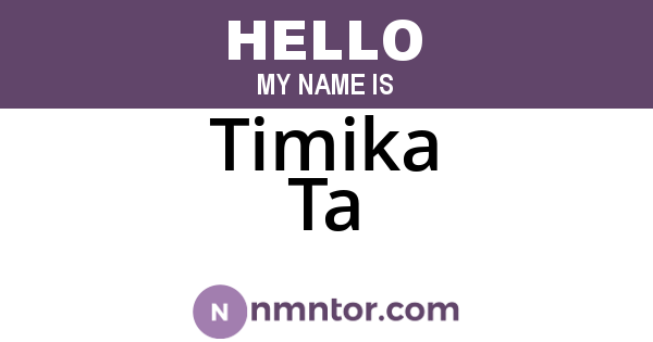 Timika Ta