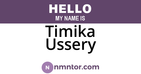 Timika Ussery