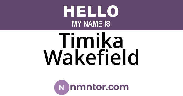 Timika Wakefield