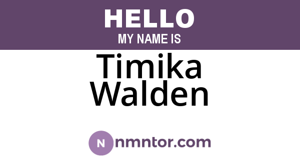 Timika Walden