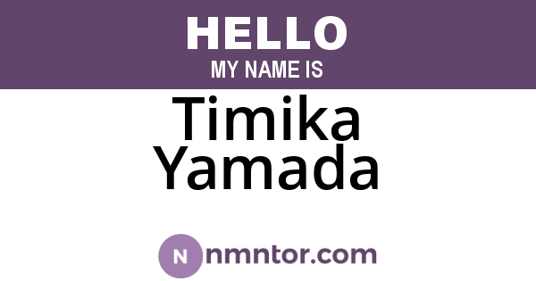 Timika Yamada