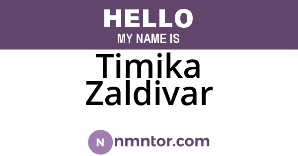 Timika Zaldivar