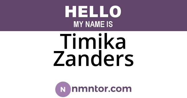Timika Zanders