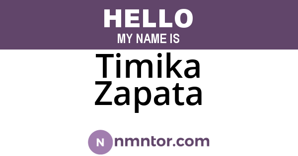 Timika Zapata