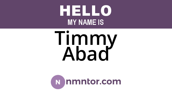 Timmy Abad