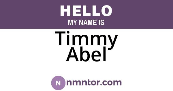 Timmy Abel