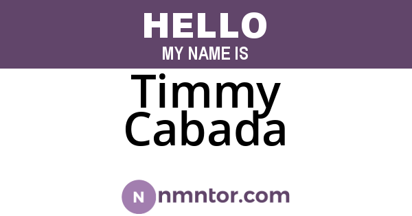 Timmy Cabada