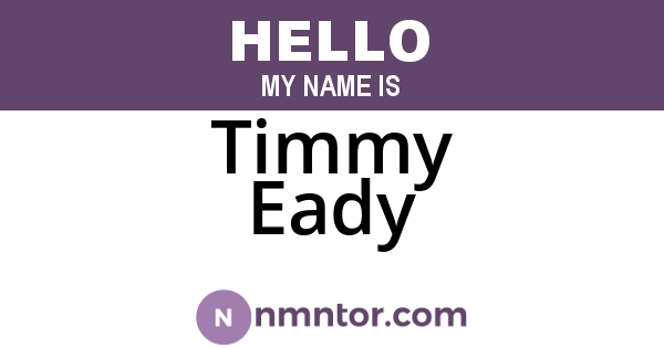 Timmy Eady