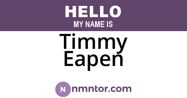 Timmy Eapen