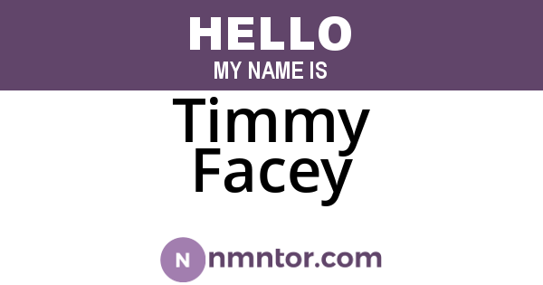 Timmy Facey