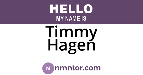 Timmy Hagen