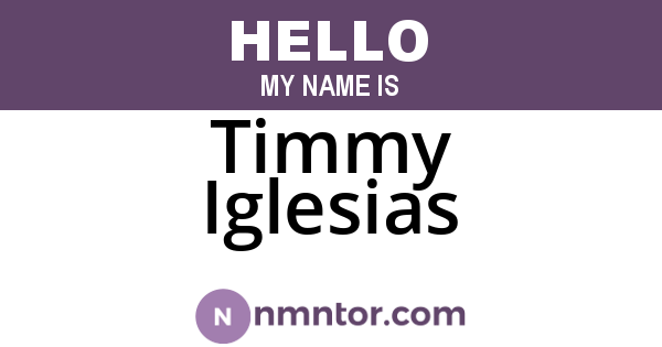 Timmy Iglesias