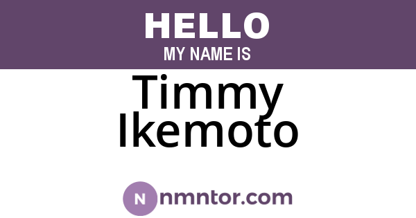 Timmy Ikemoto
