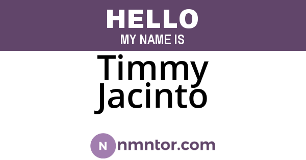 Timmy Jacinto