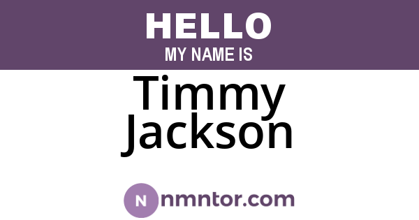 Timmy Jackson