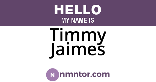 Timmy Jaimes