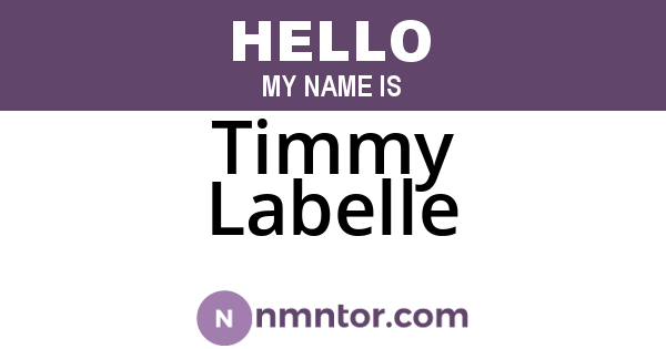 Timmy Labelle