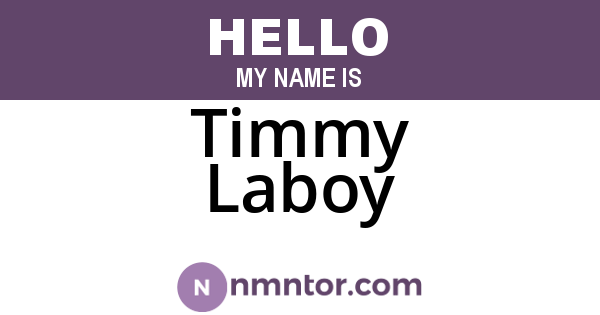Timmy Laboy