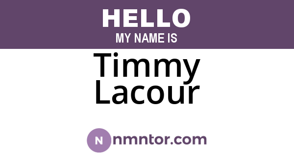 Timmy Lacour