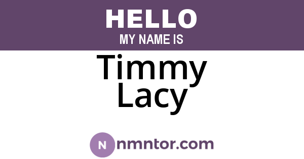 Timmy Lacy