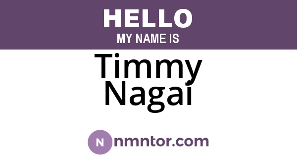 Timmy Nagai