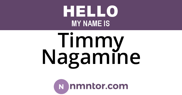 Timmy Nagamine