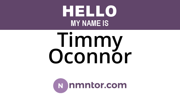 Timmy Oconnor