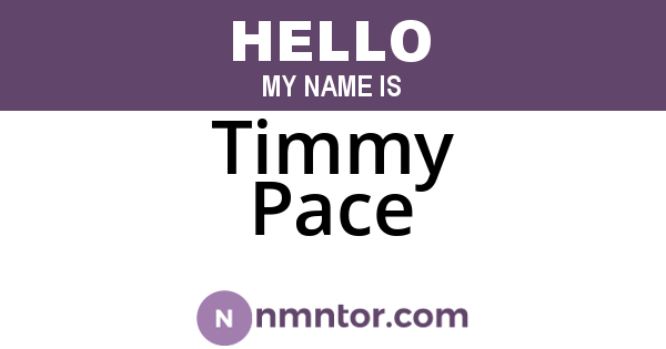 Timmy Pace