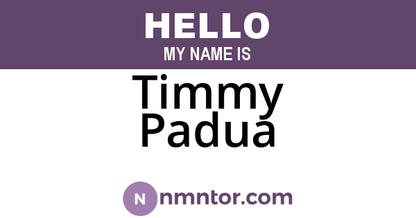 Timmy Padua