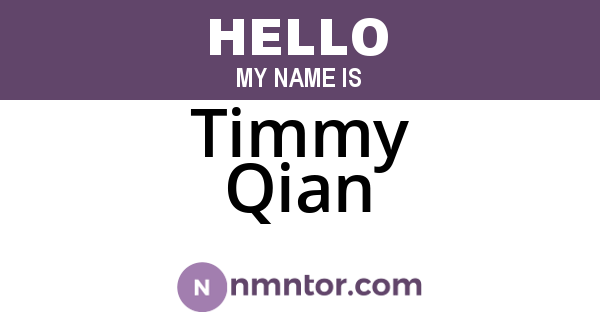 Timmy Qian