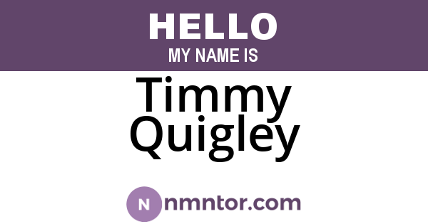 Timmy Quigley