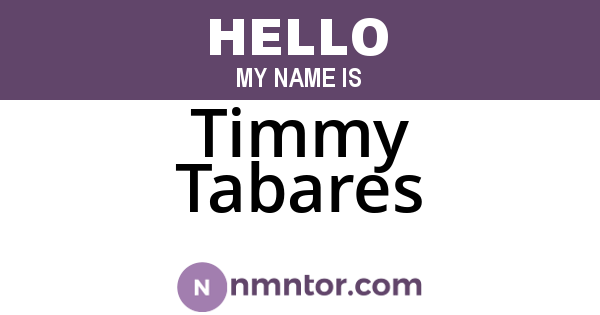 Timmy Tabares