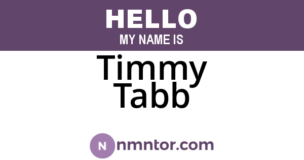 Timmy Tabb