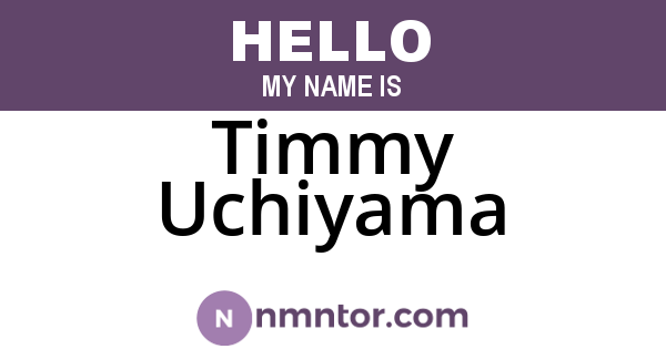 Timmy Uchiyama