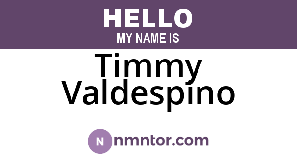 Timmy Valdespino