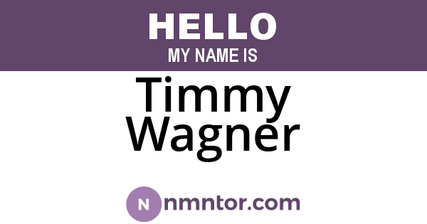 Timmy Wagner