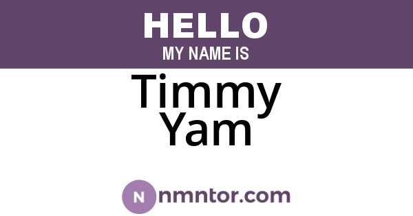 Timmy Yam