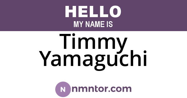 Timmy Yamaguchi