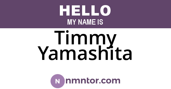 Timmy Yamashita