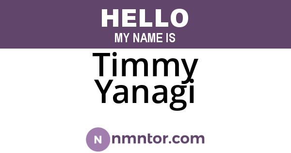 Timmy Yanagi