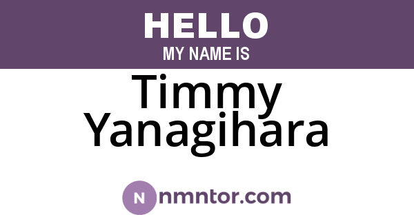 Timmy Yanagihara