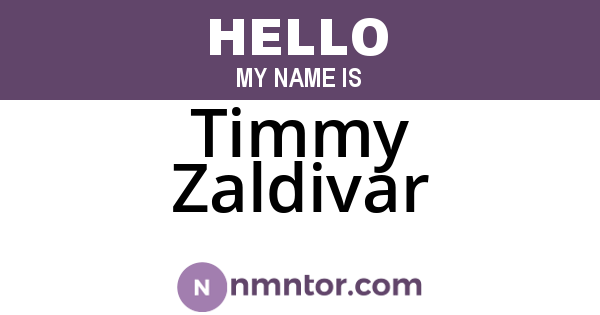 Timmy Zaldivar