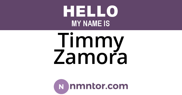 Timmy Zamora