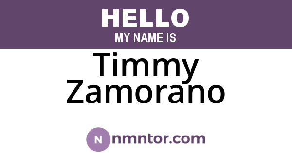 Timmy Zamorano