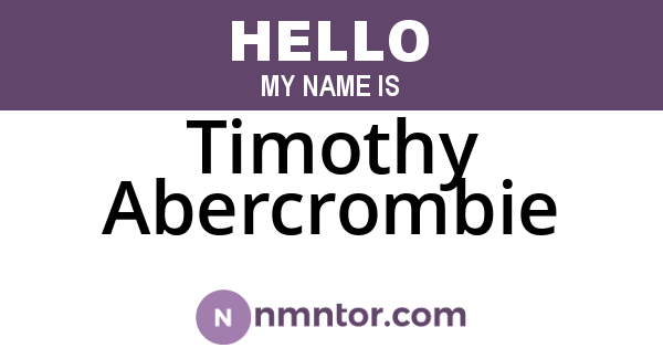 Timothy Abercrombie